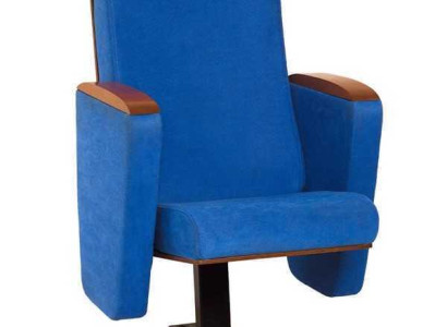 Sessel Art Deco Sessel Sofa 1 Sitzer für Theater Design Luxus Blau Textil